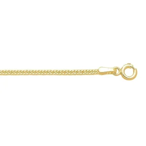 9kt Yellow Gold Curb Necklace Chain 40cm
