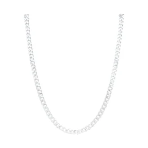 60cm 5.5mm-6mm Curb Chain Necklace in Sterling Silver