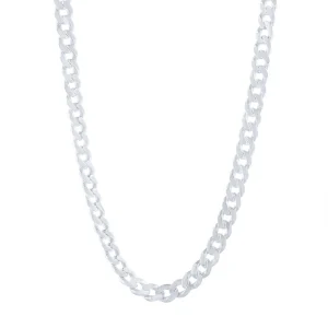 60cm Curb Chain Necklace in Sterling Silver