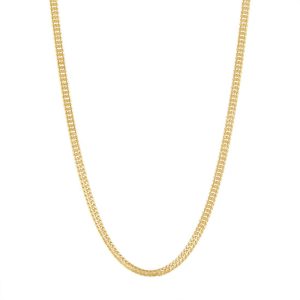 9kt Yellow Gold Diamond Cut Curb Chain Necklace 50cm