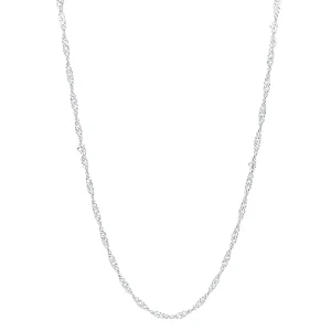 9kt White Gold Fine Singapore Necklace Chain 45cm