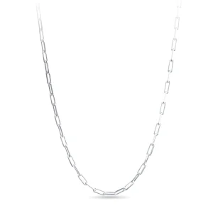 45cm 3.2mm Width Paperclip Chain Necklace in Sterling Silver