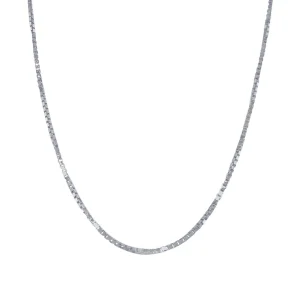 45cm Box Chain Necklace in Sterling Silver