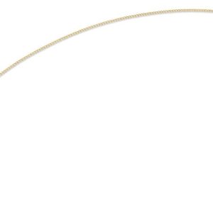 9kt Yellow Gold Silver Infused 45cm Curb Necklace
