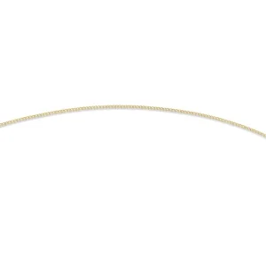 9kt Yellow Gold Silver Infused 50cm Curb Necklace