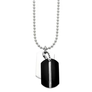 55cm Stainless Steel Men's Dogtags Necklace