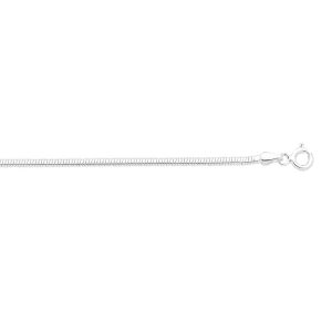45cm Herringbone Chain Necklace in Sterling Silver