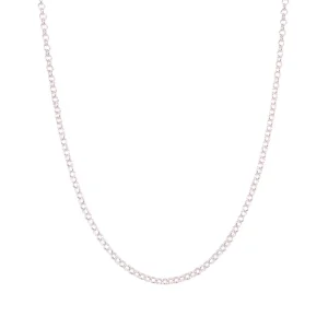45cm 1mm-1.5mm Belcher Chain Necklace in Sterling Silver