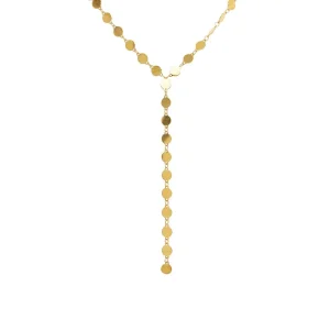 9kt Yellow Gold Silver Infused Fancy Oval Drop Necklace