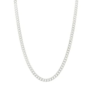50cm 3mm Width Curb Chain Necklace in Sterling Silver