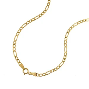 55cm Open Figaro Chain in 9kt Yellow Gold