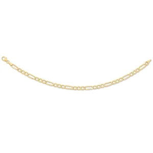 19cm Figaro Bracelet in 9kt Yellow Gold