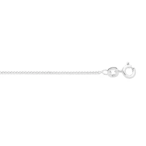 55cm Curb Chain Necklace in Sterling Silver