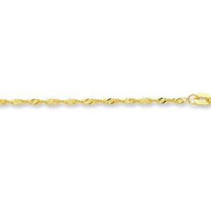 40cm Singapore Chain in 9kt Yellow Gold