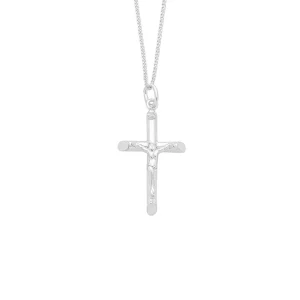50cm Crucifix Cross Necklace in Sterling Silver