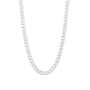 9kt White Gold Silver Infused Chain Necklace