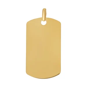9kt Yellow Gold Dog Tag Pendant
