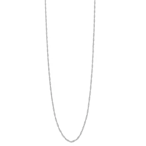 9kt White Gold Singapore Chain Necklace 45cm