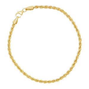 45cm Rope Chain in 9kt Yellow Bonded Gold