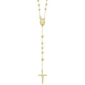 66cm Rosary Necklace in 9kt Yellow Bonded Gold