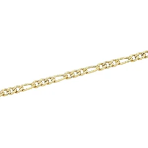 9kt Yellow Gold Figaro 3/1 Chain Necklace 50cm