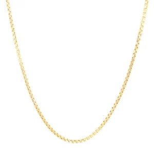 50cm Round Box Chain in 9kt Yellow Gold