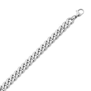 56cm 10.5mm Width Curb Chain Necklace in Stainless Steel