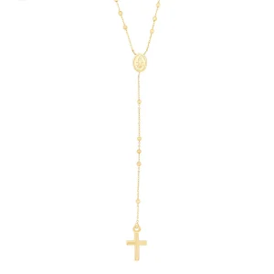 9kt Yellow Gold Rosary Bead Necklace