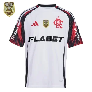 Flamengo Away Fan Jersey 2025/26 Patchs + Full Sponsor (Official Printing)