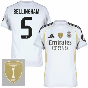 Real Madrid Home Bellingham 5 Fan Jersey 2025/26 FIFA Intercontinental Patch