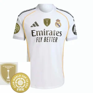 Real Madrid Home Fan Jersey 2025/26 - Patch 2025 Club World Cup + FIFA Intercontinental Champions