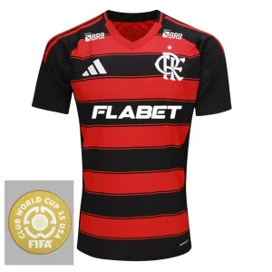 Flamengo Home Fan Jersey 2025/26 Patch Club World Cup - All Sponsors