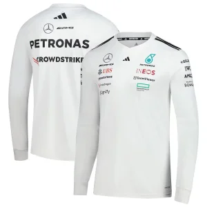 Mercedes-AMG Petronas F1 Team Adidas Long Sleeve Jersey - White Formula 1 F1 Formula One