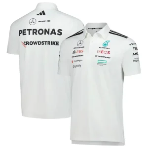 Mercedes-AMG Petronas F1 Team Adidas Wear Polo - White Formula 1 F1 Formula One