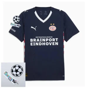 PSV Away Fan Jersey 2025/26 Patches UCL + 10th Anniversary UEFA.