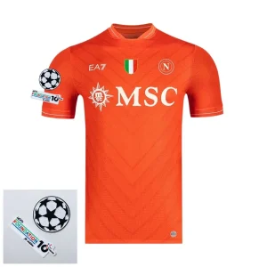 Napoli GK 1 Fan Jersey 2025/26 Patches UCL + 10th Anniversary UEFA.