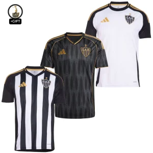 Atlético Mineiro Fan Jersey Home, Away e Third 2025/26 - Kit 3 Fan Jersey
