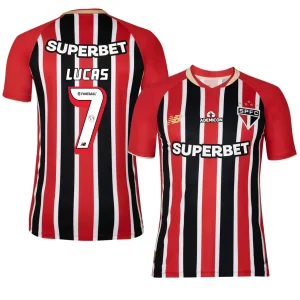 São Paulo Away Lucas 7 Fan Jersey 2025/26 Official Printing