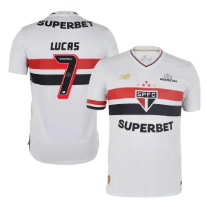 São Paulo Home Lucas 7 Fan Jersey 2025/26 Official Printing