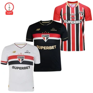 São Paulo Fan Jersey Home, Away e Third 2025/26 - Kit 3 Fan Jersey