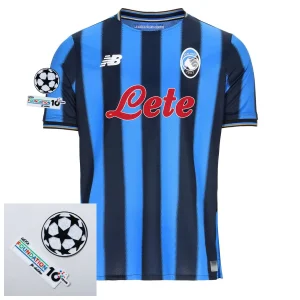 Atalanta Home Fan Jersey 2025/26 Patches UCL + 10th Anniversary UEFA Foundation