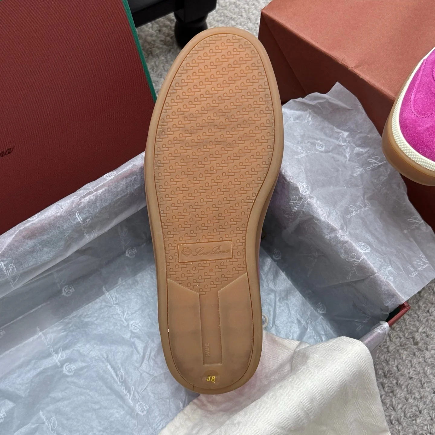 LP sneaker unisex style hot pink sheepskin mix suede 384719 - Image 6