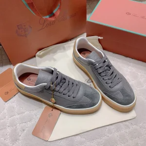 LP sneaker unisex style gray sheepskin mix suede 382665