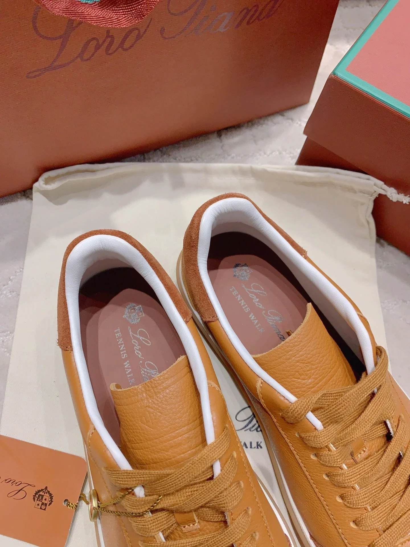 LP sneaker unisex style brown sheepskin mix suede 382664 - Image 2