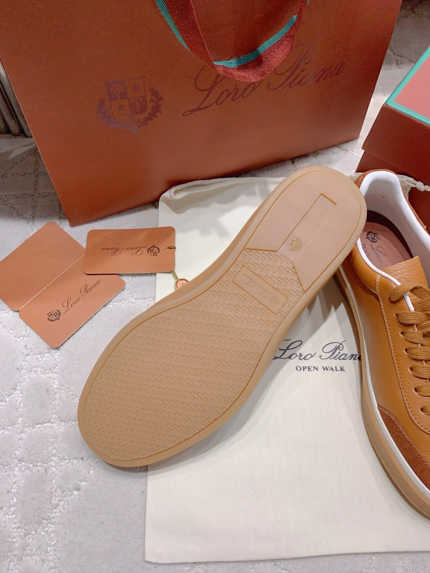 LP sneaker unisex style brown sheepskin mix suede 382664 - Image 5