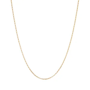 55cm Fine Hollow Oval Belcher Chain in 9kt Yellow Gold