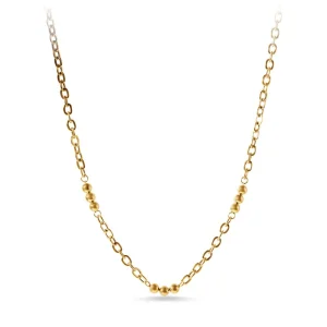 Serene Bead Chain Necklace 45cm in 9kt Yellow Gold