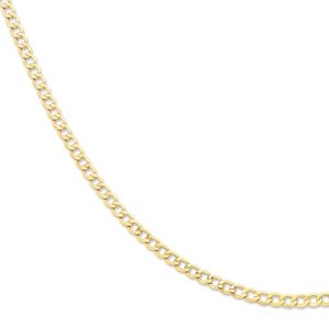 9kt Yellow Gold Silver Infused Necklace