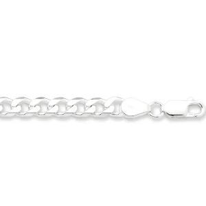 55cm 6.5mm Curb Chain Necklace in Sterling Silver