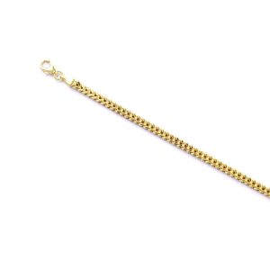 55cm Four-Sided Curb Chain in 9kt Yellow Bonded Gold